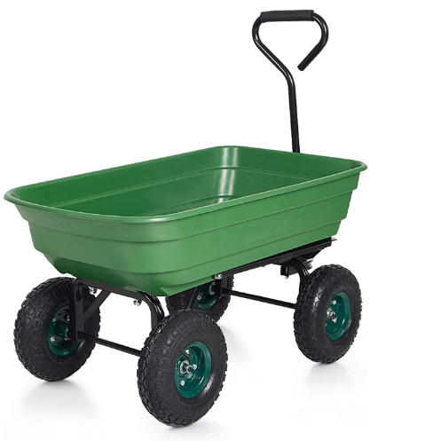 Tipper Cart With Four Wheels Garden Cart